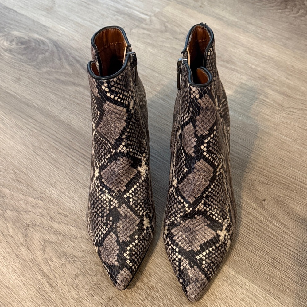 Franco Sarto Python Print Ankle Boots - image 8